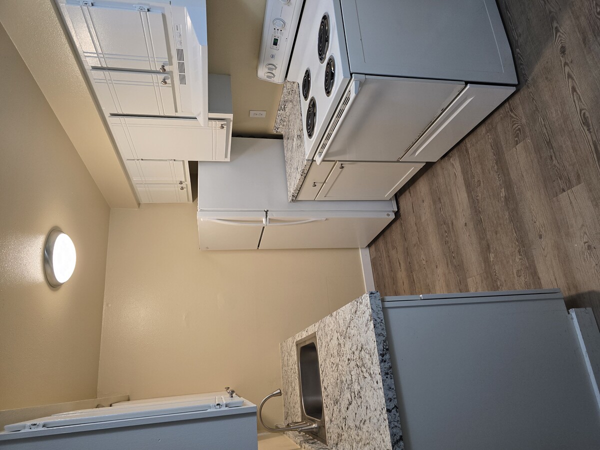 Bright living room with LVP flooring